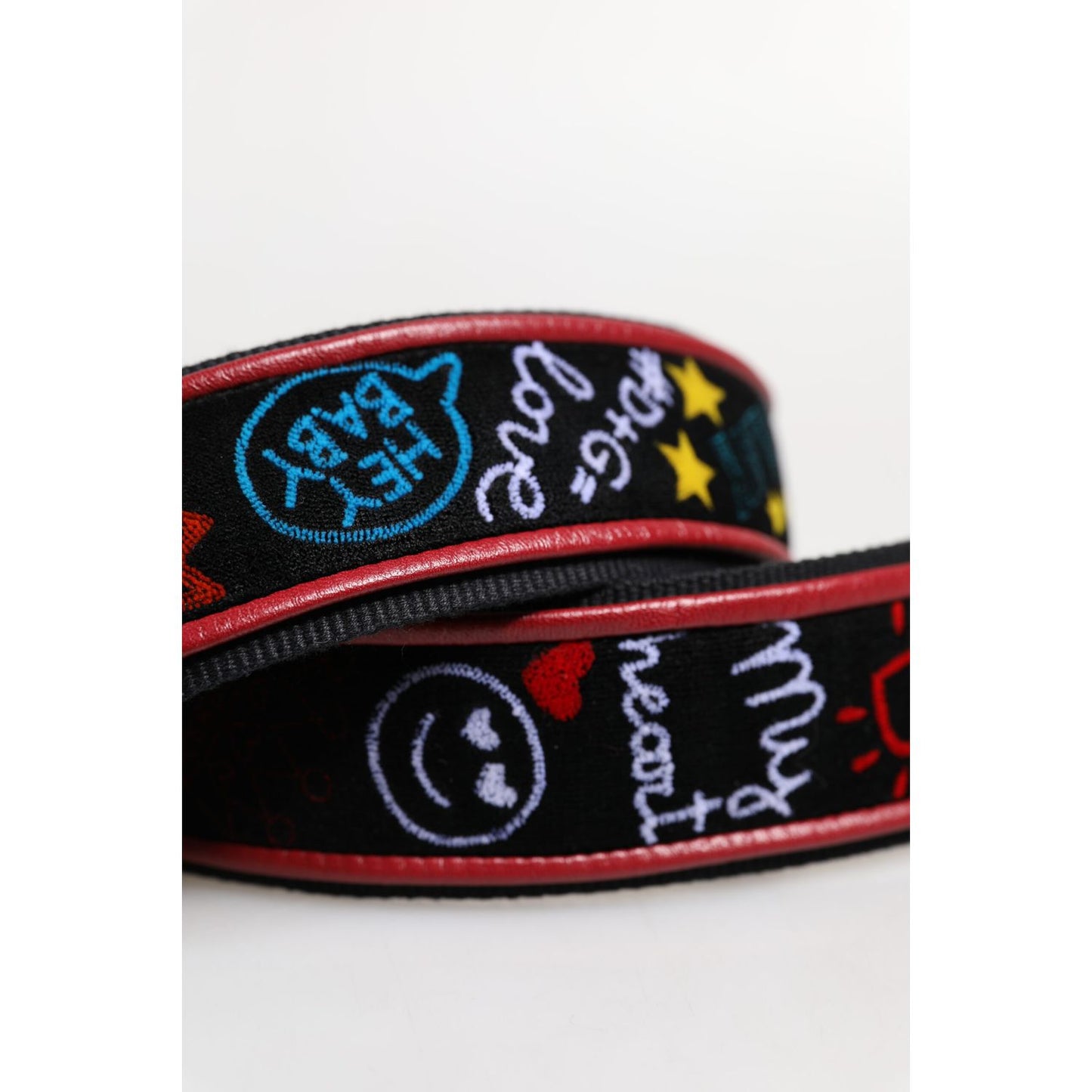 Dolce & Gabbana Black Cotton Printed Women Bag Accessory Shoulder Strap Dolce & Gabbana