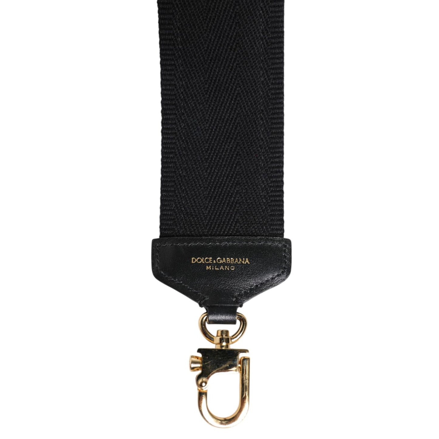 Dolce & Gabbana Black Cotton Printed Women Bag Accessory Shoulder Strap Dolce & Gabbana