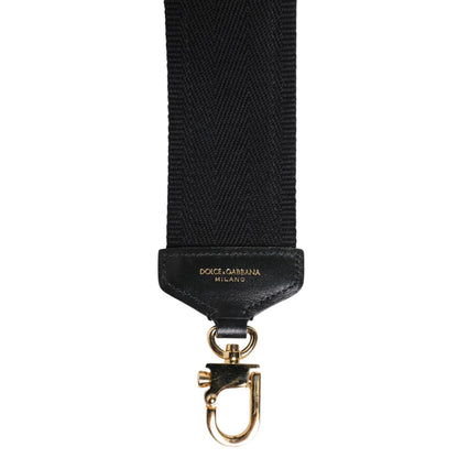 Dolce & Gabbana Black Cotton Printed Women Bag Accessory Shoulder Strap Dolce & Gabbana