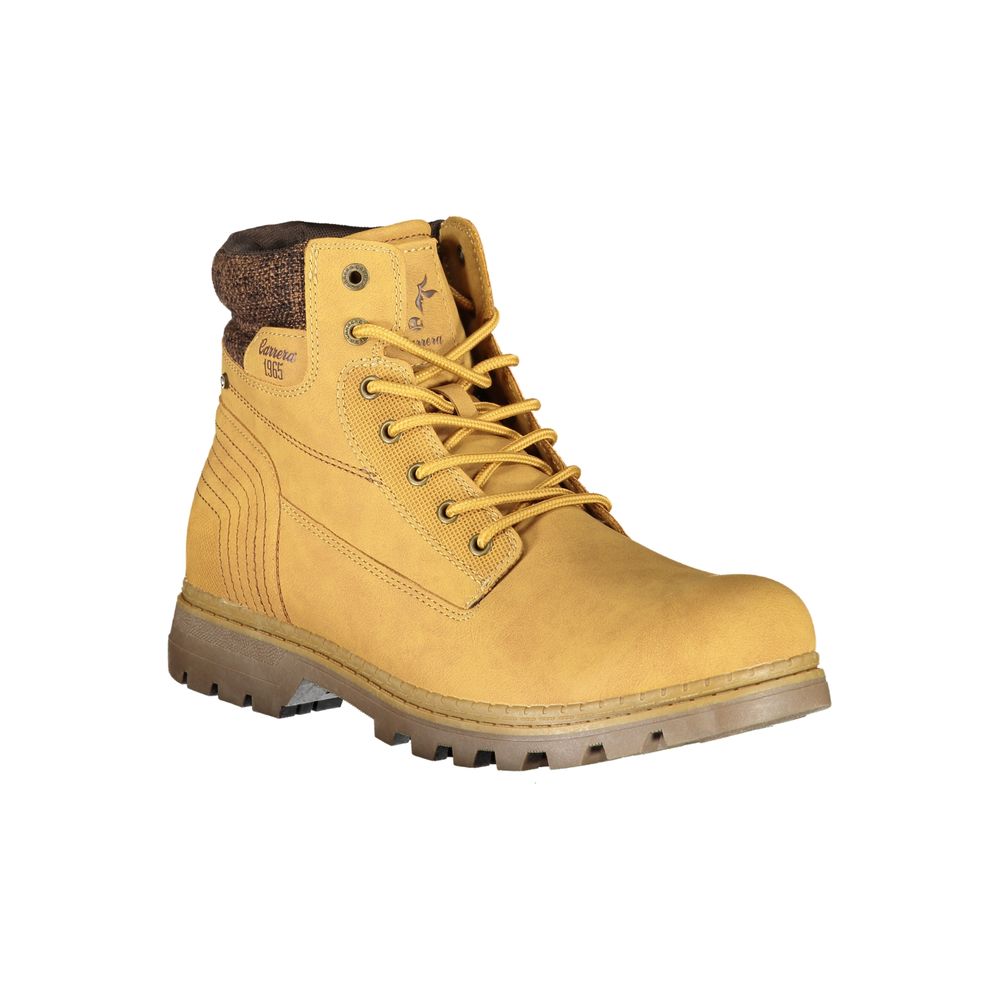Carrera Yellow Polyester Lace-Up Boots Carrera
