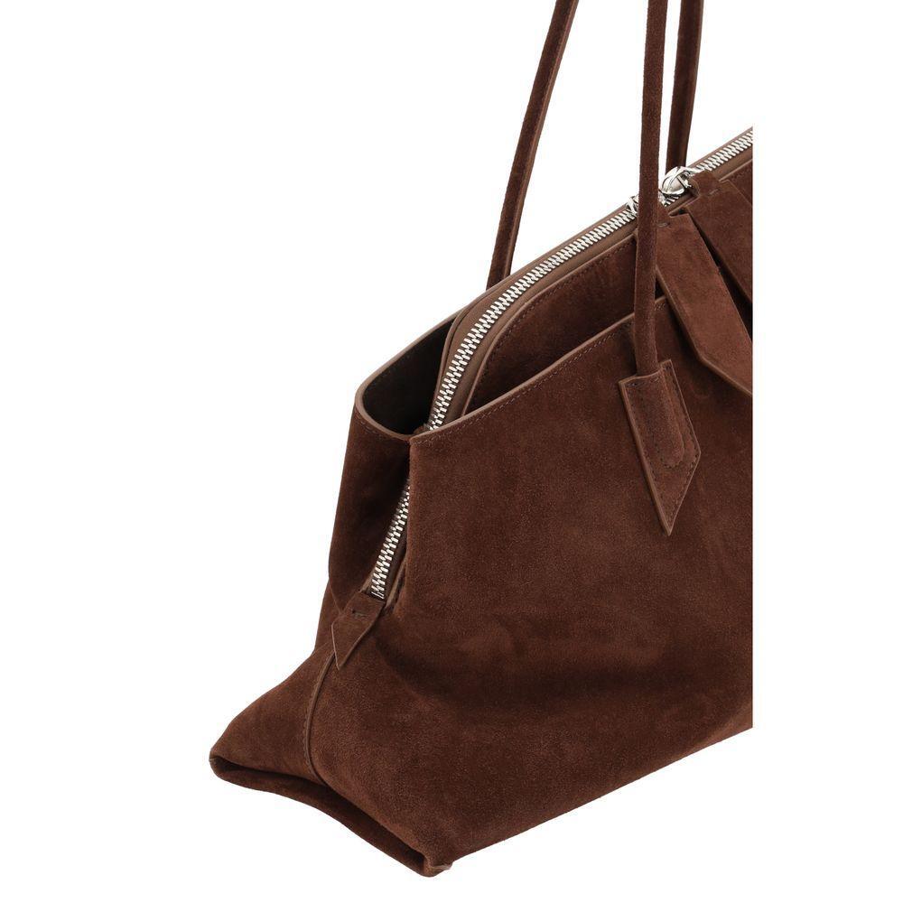 Front view with bag zipped and handles upright.