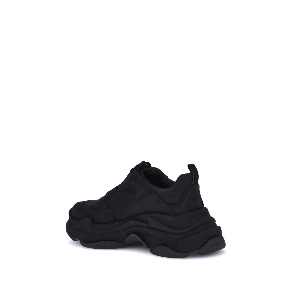Balenciaga Black Fabric Chunky Sneakers