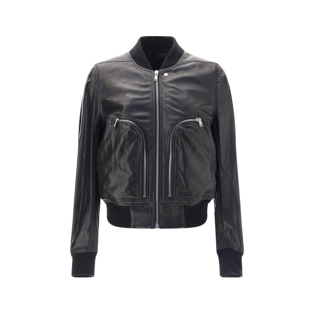 Rick Owens Bauhaus Flight Leather Jacket RI-RU02E1749LBY09-IT48 | M