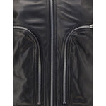 Rick Owens Bauhaus Flight Leather Jacket RI-RU02E1749LBY09-IT48 | M