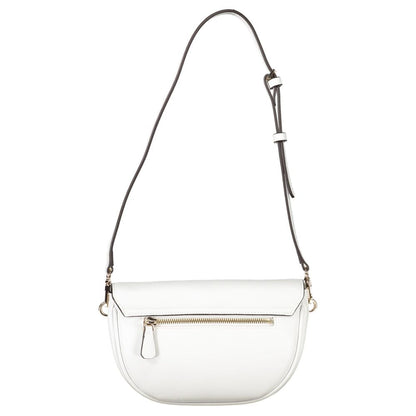 Guess Jeans White Polyethylene Women Handbag with adjustable strap and protective feet