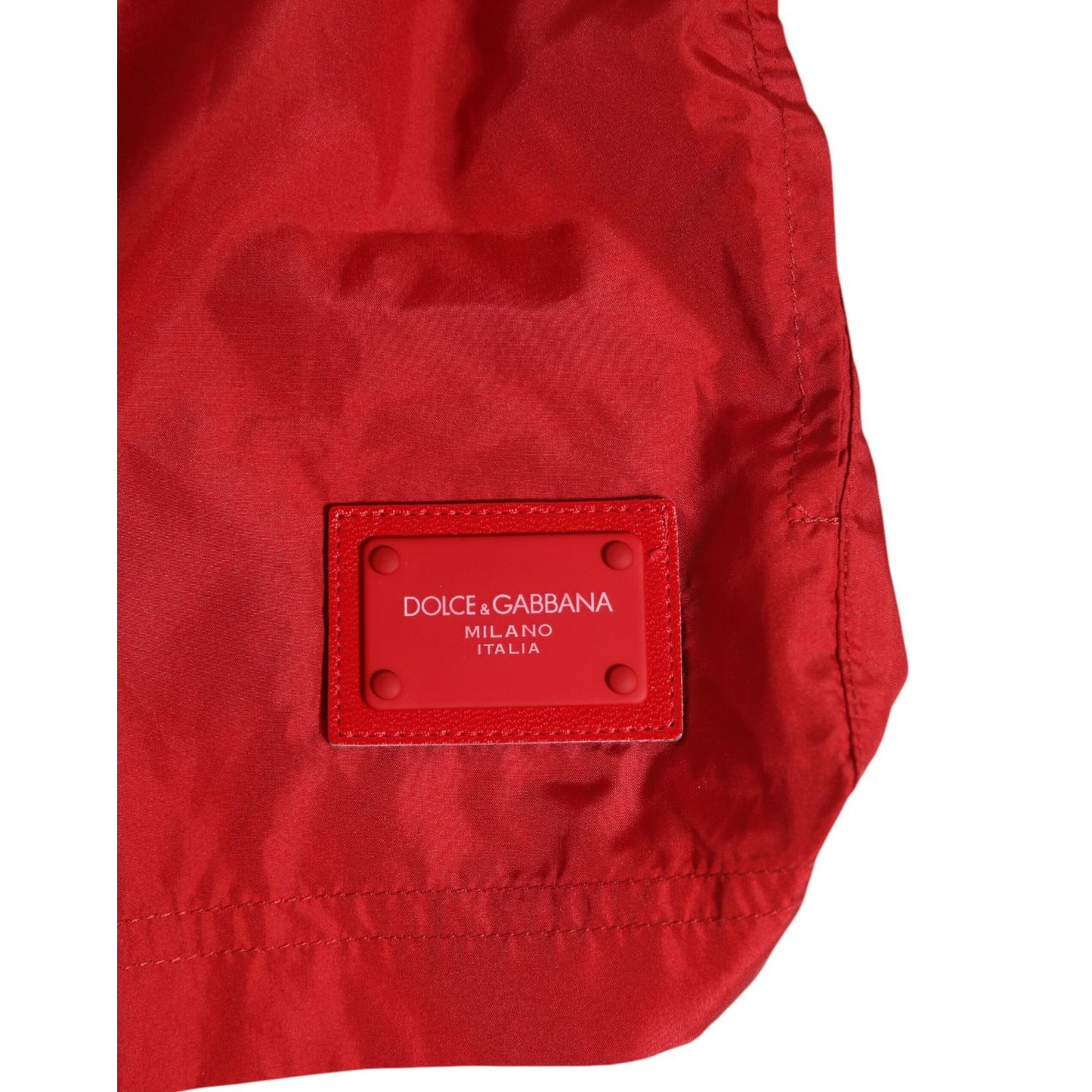 Dolce & Gabbana Red Drawstring Beachwear Men Shorts Swimwear Dolce & Gabbana