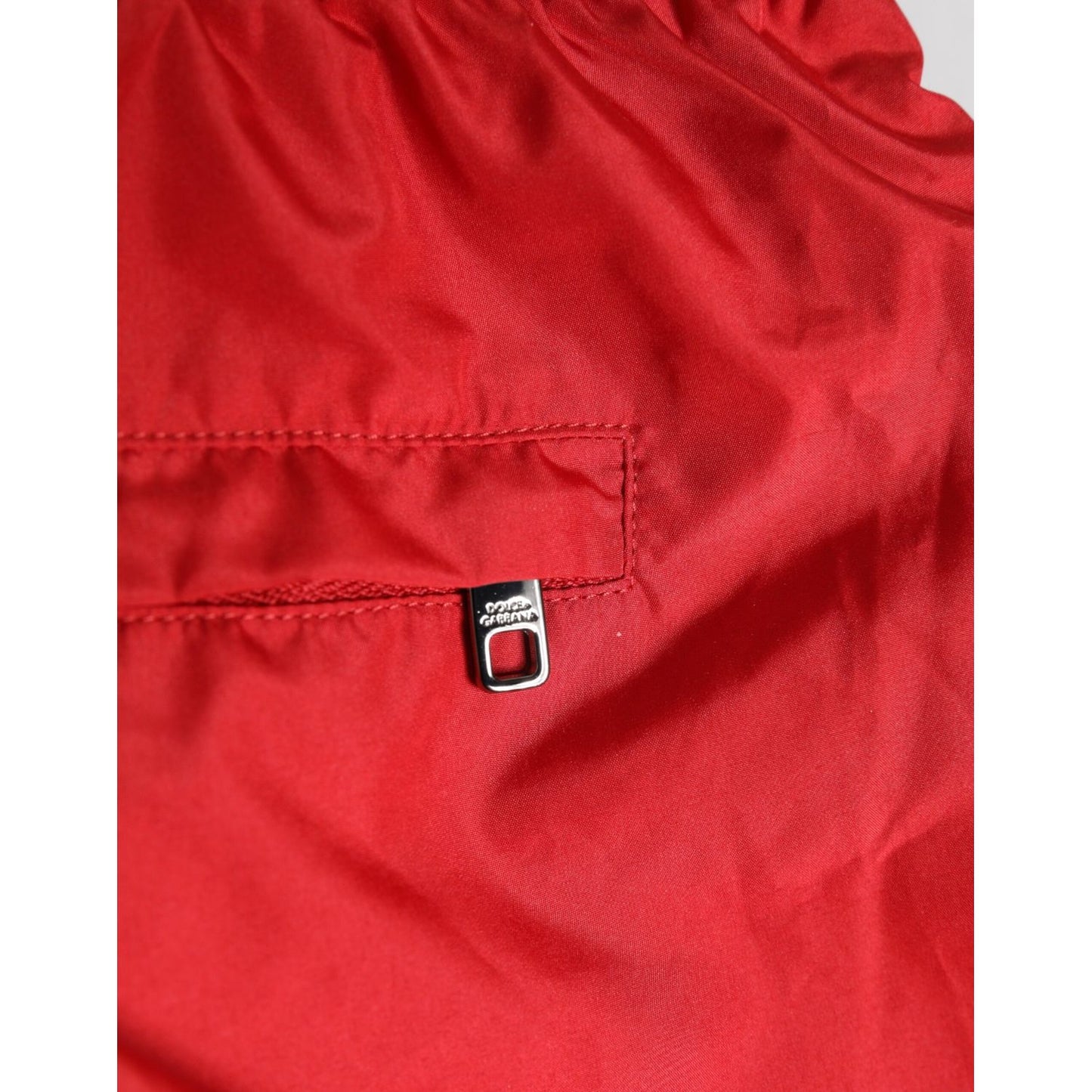 Dolce & Gabbana Red Drawstring Beachwear Men Shorts Swimwear Dolce & Gabbana