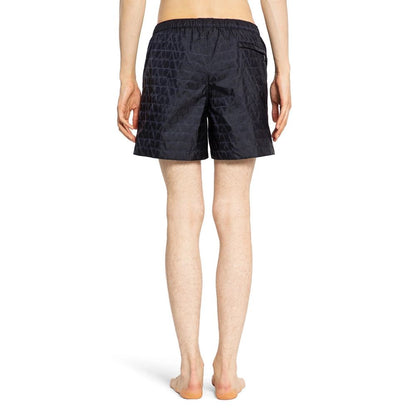 Valentino Blue Polyamide Shorts