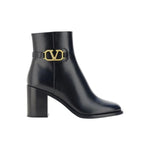 Valentino Garavani VLogo Leather Ankle Boots VA-8736607502548-EU36.5/US6.5