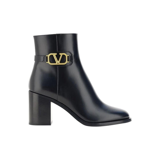 Valentino Garavani VLogo Leather Ankle Boots VA-8736607502548-EU36.5/US6.5