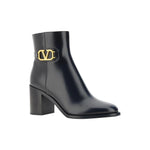 Valentino Garavani VLogo Leather Ankle Boots VA-8736607502548-EU36.5/US6.5