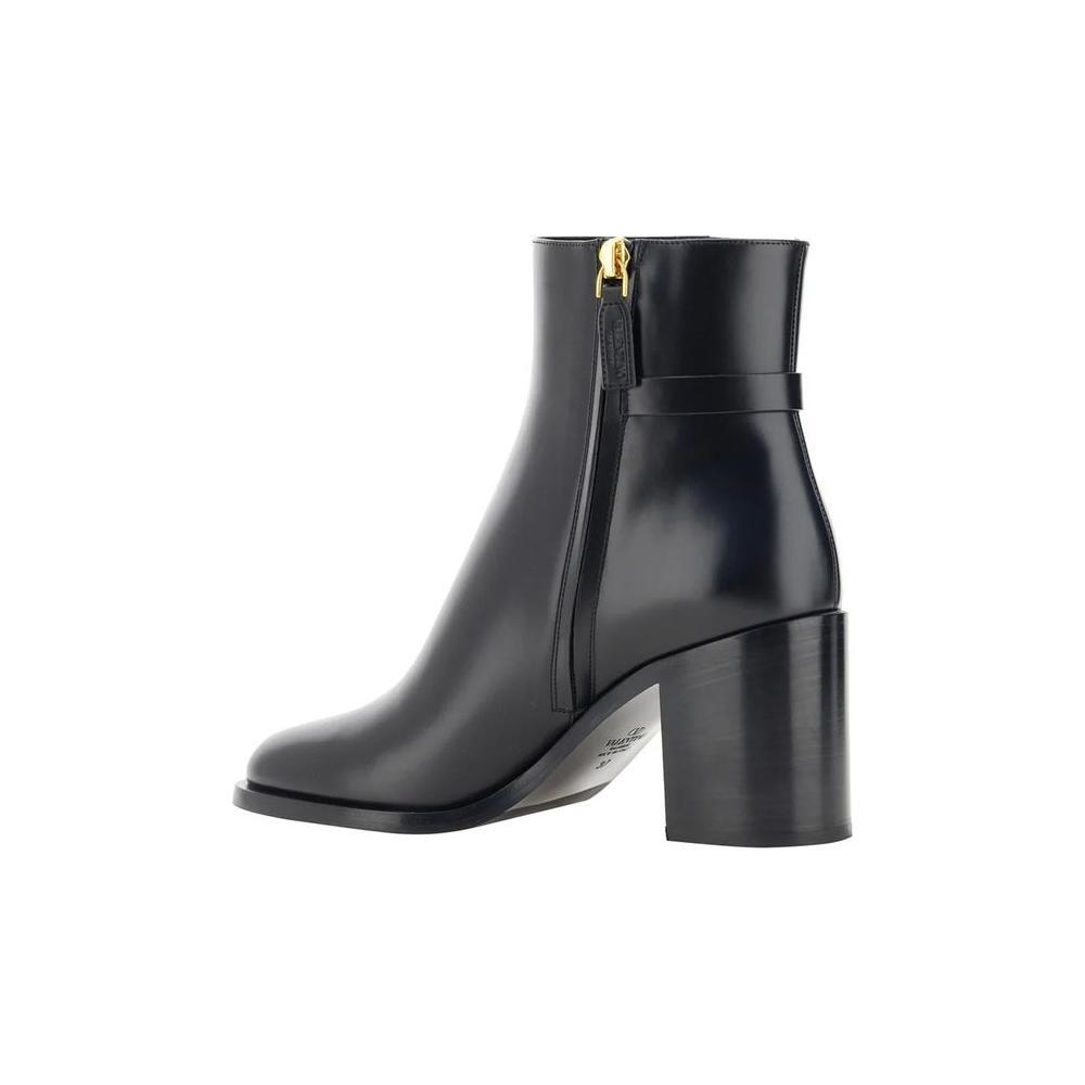 Valentino Garavani VLogo Leather Ankle Boots VA-8736607502548-EU36.5/US6.5