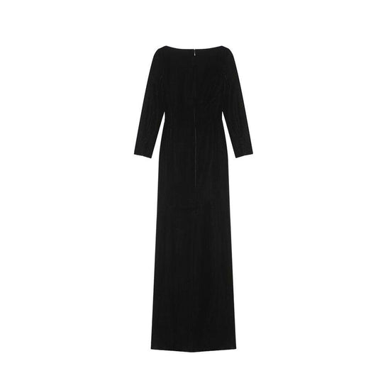 Saint Laurent Velvet Long Dress SA-8736571293908-IT46 | S