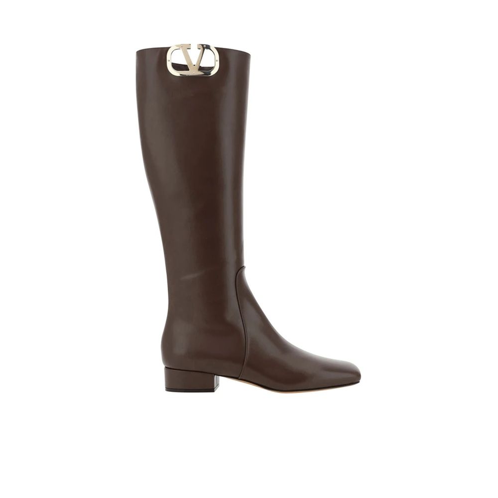 Valentino Garavani Brown Calfskin Over The Knee
