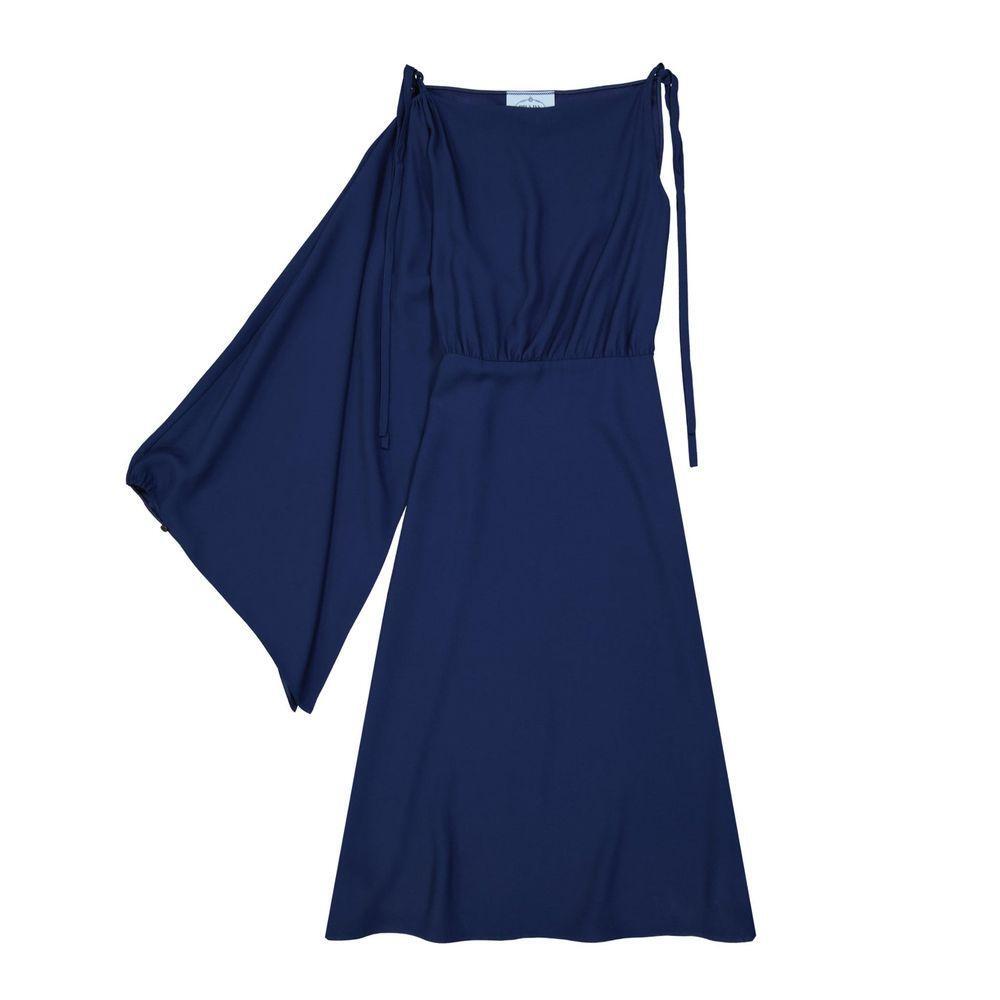 Prada Flared One Sleeve Midi Dress PR-8736548880596-IT46 | S