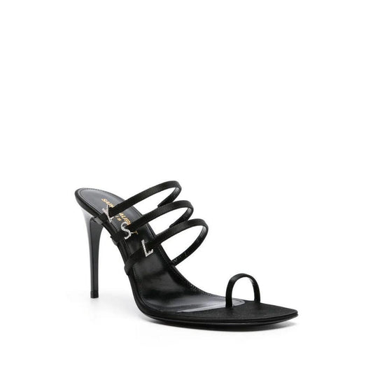 Saint Laurent Jerry 95 Satin Sandals SA-8735564595412-EU36.5/US6.5