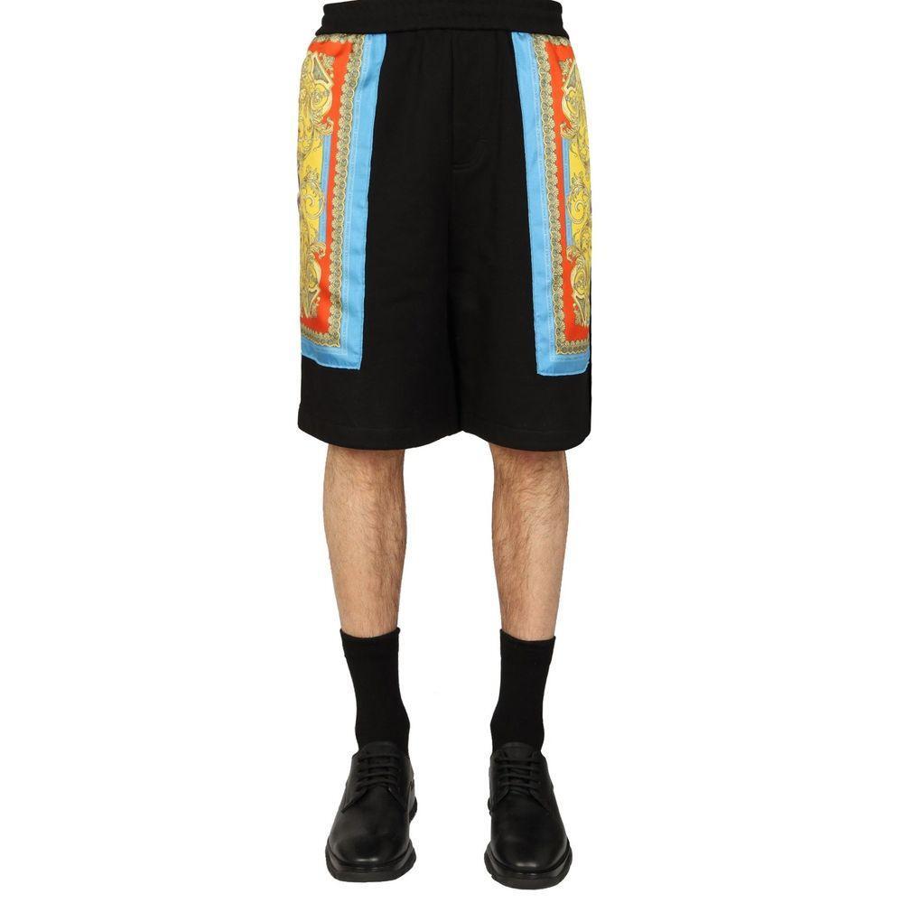 Versace Barocco Goddess Night Print Shorts VE-8735619547348-L