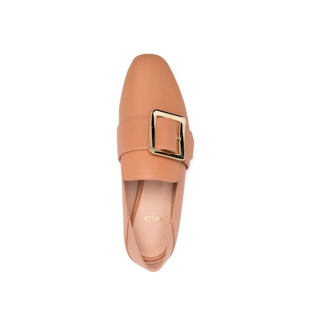 Bally Beige Calfskin Slip-On Loafers