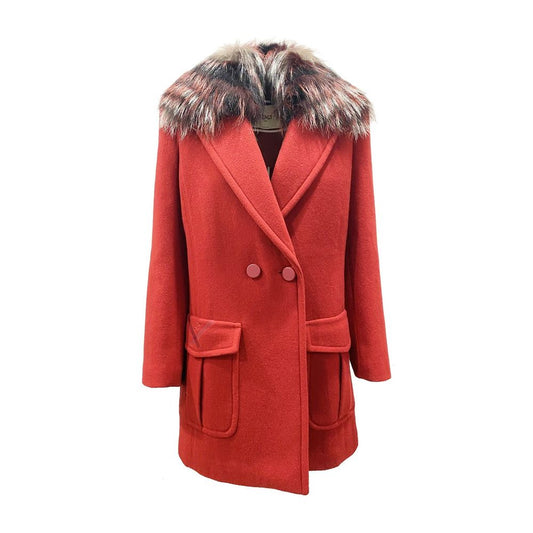 Fendi Red Virgin Wool Coat