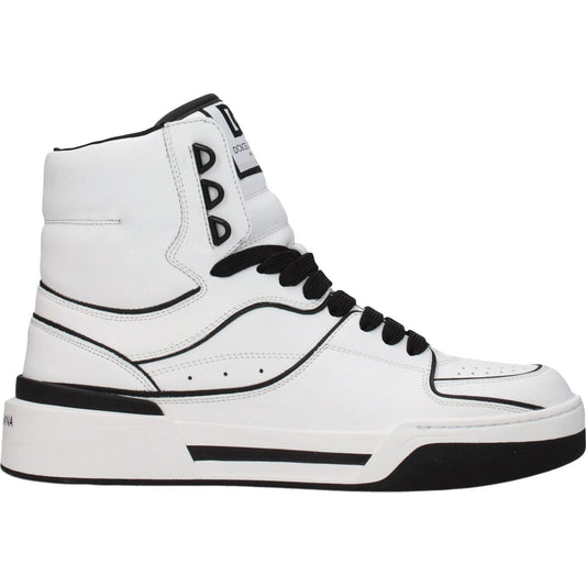Dolce & Gabbana White Leather High Tops