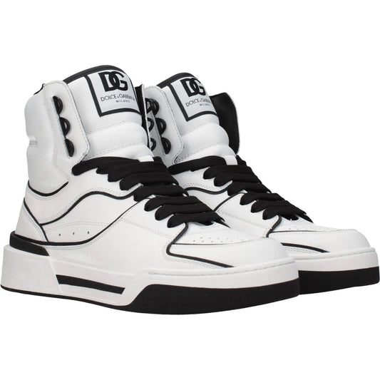 Dolce & Gabbana White Leather High Tops