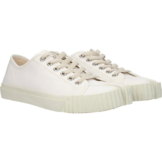 Maison Margiela White Fabric Low Tops