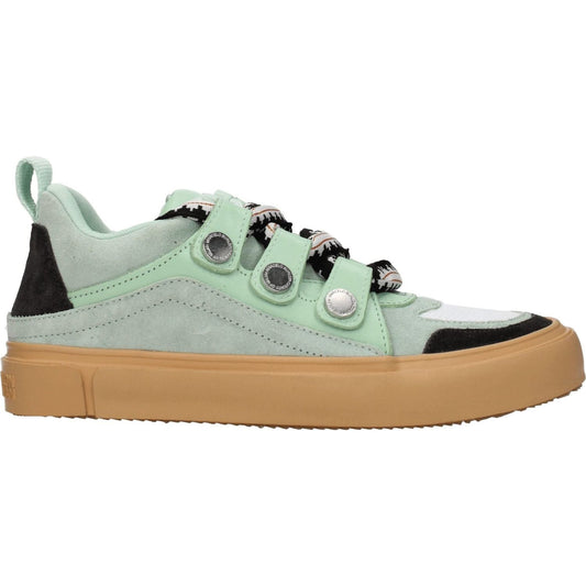 Marcelo Burlon Green Leather Low Tops