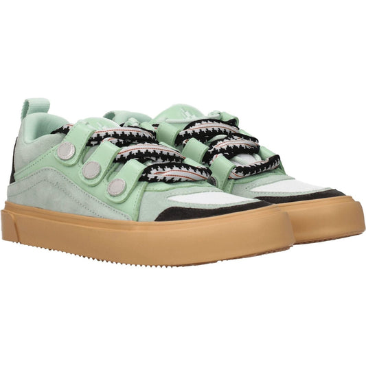 Marcelo Burlon Green Leather Low Tops