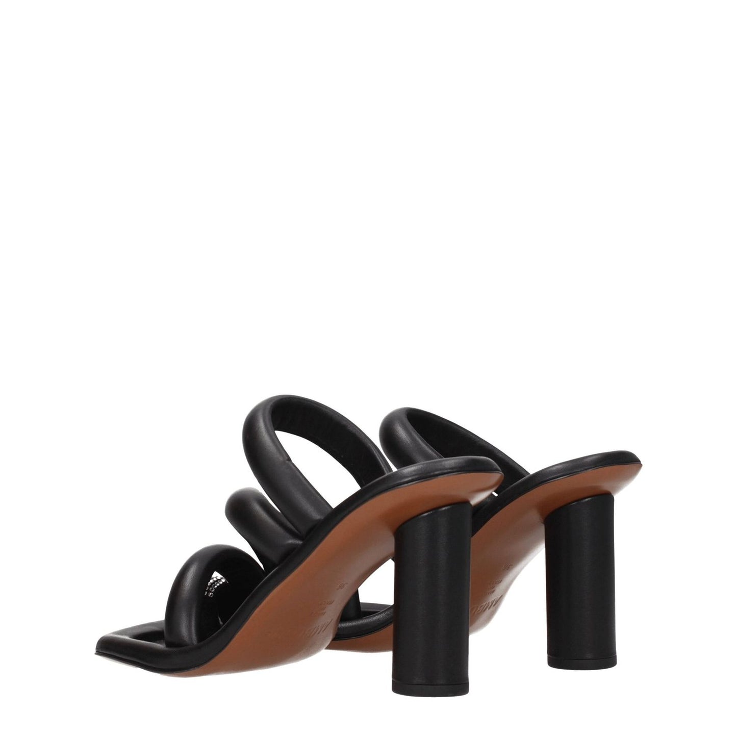 Ambush Black Leather Stiletto Heel Sandals