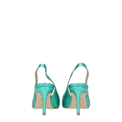 Stuart Weitzman Green Leather High Heel Pumps