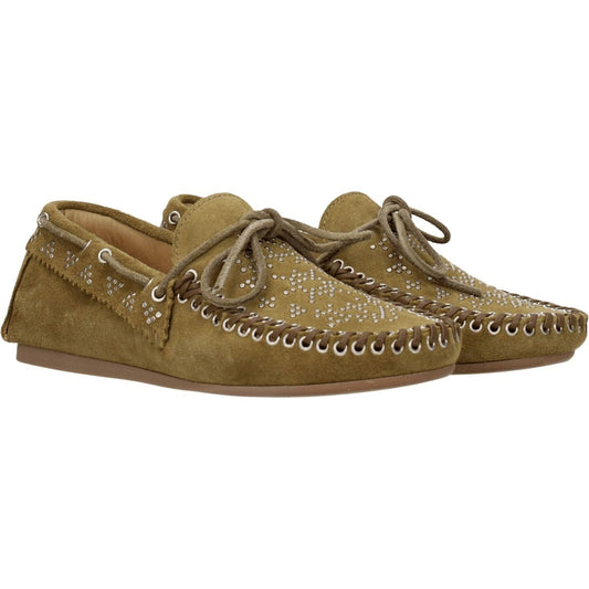 Isabel Marant Green Leather Slip-On Loafers IS-8547290808585-EU36/US6