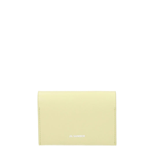 Jil Sander Yellow Leather Cardholders