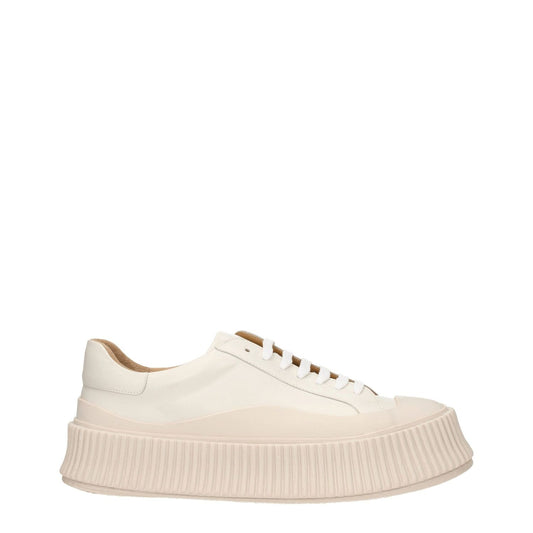 Jil Sander Beige Leather Platform Sneakers JI-8547352641801-EU39/US6