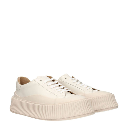 Jil Sander Beige Leather Platform Sneakers JI-8547352641801-EU39/US6