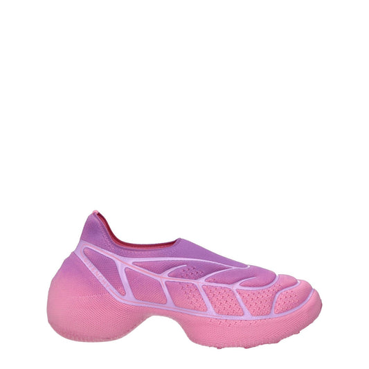 Givenchy Pink Fabric Sneakers with violet accents, sporty glam style, rubber sole, 3.5 cm mid heel, and round toe design.