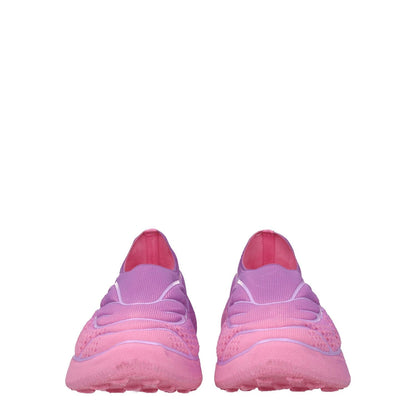 Givenchy Pink Fabric Sneakers with violet accents, rubber sole, 3.5 cm heel, round toe. MPN BE002WE1MV514. Sporty Glam style.