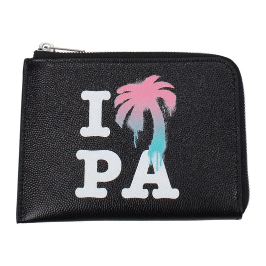 Palm Angels Black Leather Cardholders PA8547394814217BT