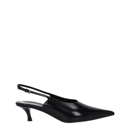 Givenchy Black Leather Mid Heel Pumps with buckle closure, pointy toe, 5.5 cm heel, and leather sole. Style: Casual. MPN: BE402XE1YC001.