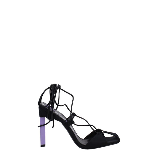 The Attico Black Fabric Stiletto Heels Sandals TH-8547442458889-EU36/US6