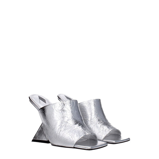 The Attico Gray Leather Platforms TH-8547455729929-EU36/US6