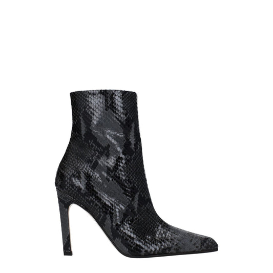 Paris Texas Gray Leather Ankle Boots PA-8547457466633-EU37/US7
