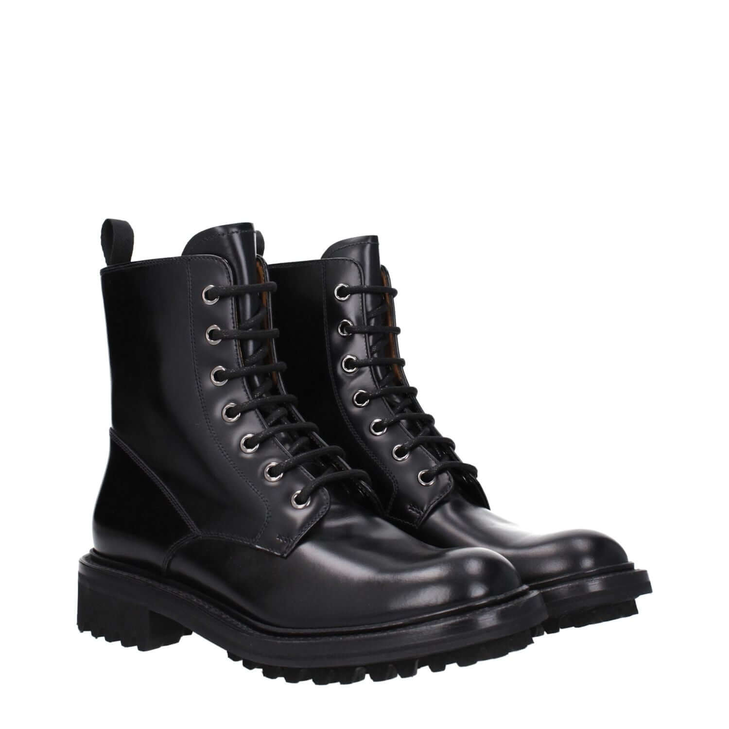 Church's Black Leather Ankle Boots
