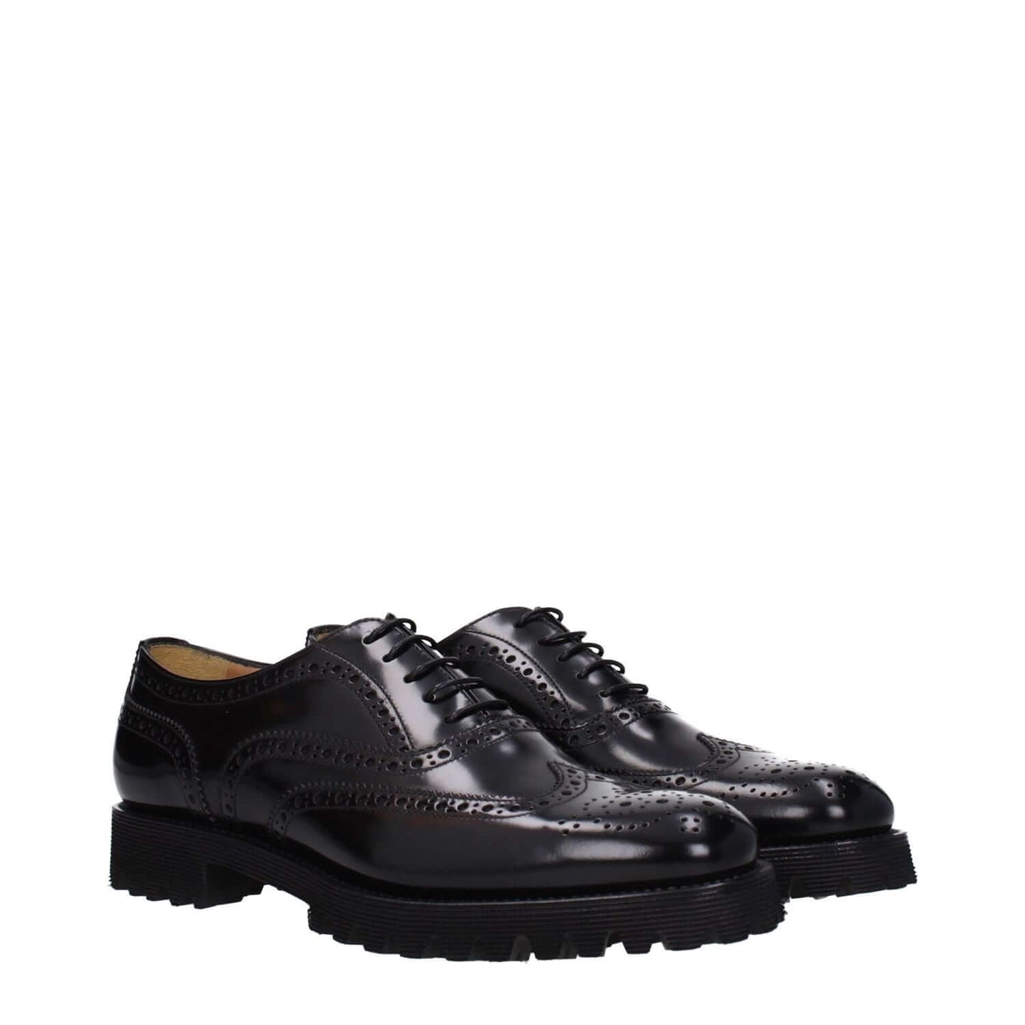 Church's Black Leather Oxfords And Derbies