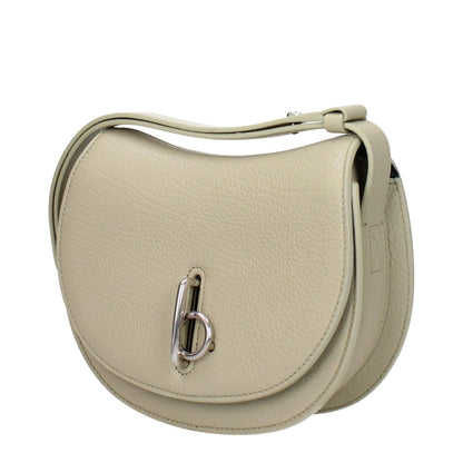 Burberry Green Leather Shoulder Bag with silver hook closure, adjustable strap, 31 cm handle, mini size, and casual style.