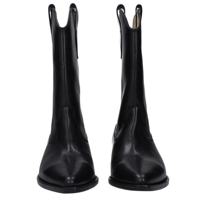 Isabel Marant Black Leather Ankle Boots