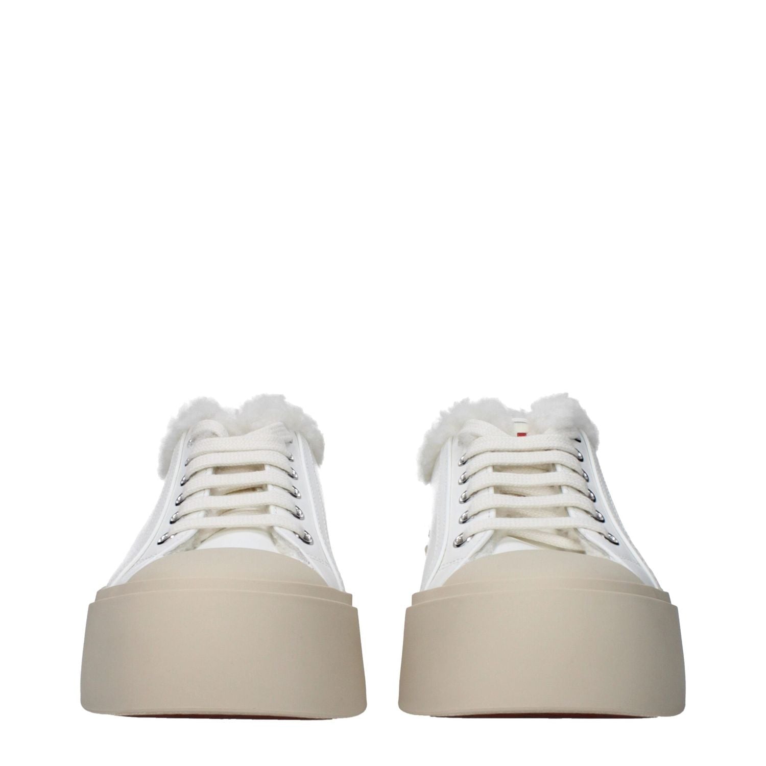 Marni White Leather Low Top Sneakers