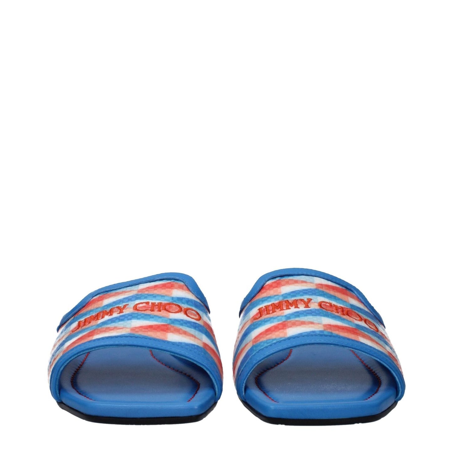Jimmy Choo Light Blue Fabric Slippers Sandals