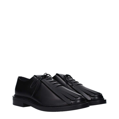 Max Mara Black Leather Oxfords And Derbies