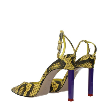 The Attico Yellow Leather Pumps