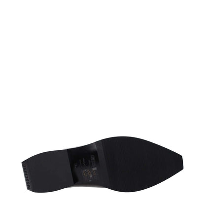 Moschino Black Leather Mules